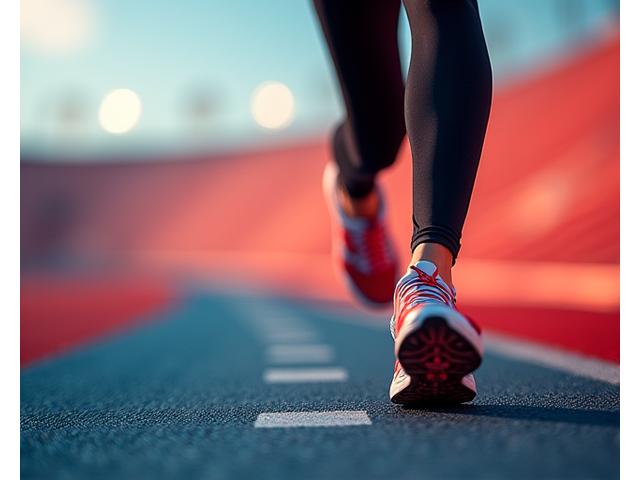 High-performance athletic apparel on a runner